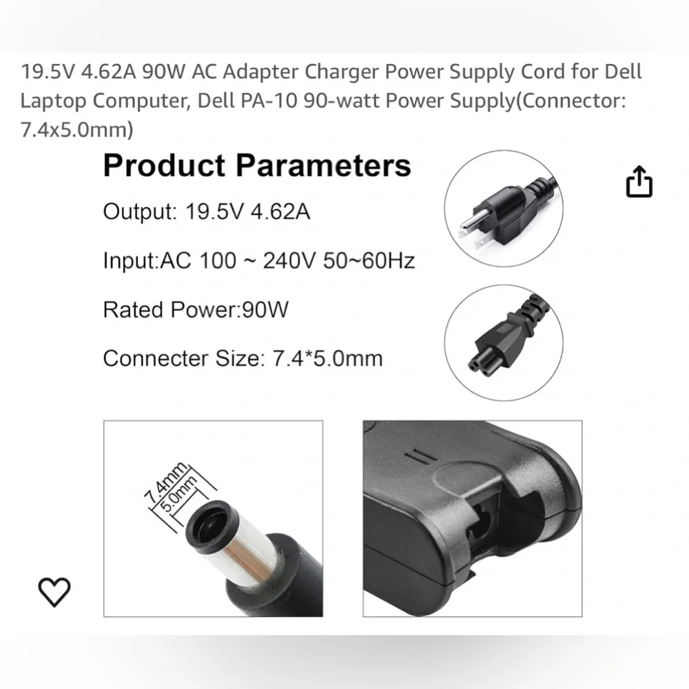 AC Adapter Power Supply 19.5V. See Pictures